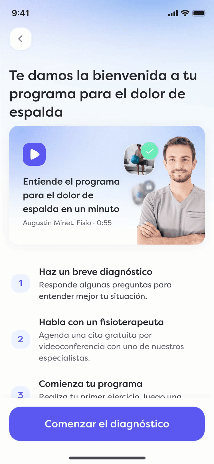 Utilizar el programa de fitness Alan